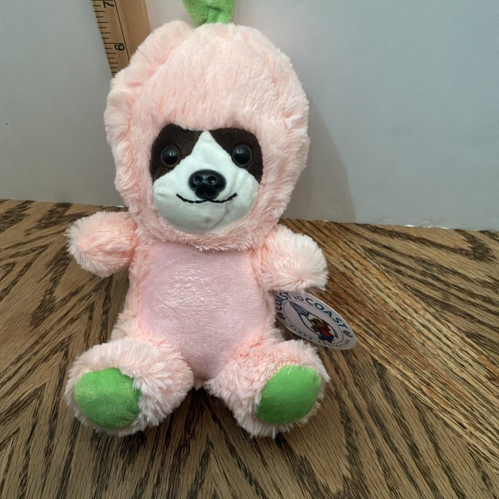 Plush Coast to Coast Entertainment Pink SLOTH stuffed Animal stuffy new tags toy